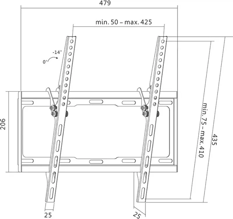 Suport TV Logilink BP0012 32 - 55 inch Black — imaginea 4