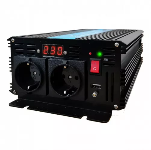 Invertor auto de la 24V la 230V 1000W Unda Sinusoidala Pura TED ...
