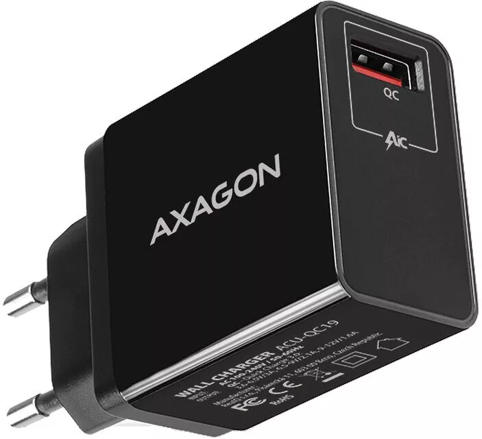 Incarcator rețea Axagon ACU-QC19 Quick Charge 3.0 + 3A Negru — imaginea 3
