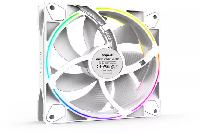 Ventilator PC be quiet! LIGHT WINGS White 140mm PWM 1700 RPM Triple ...