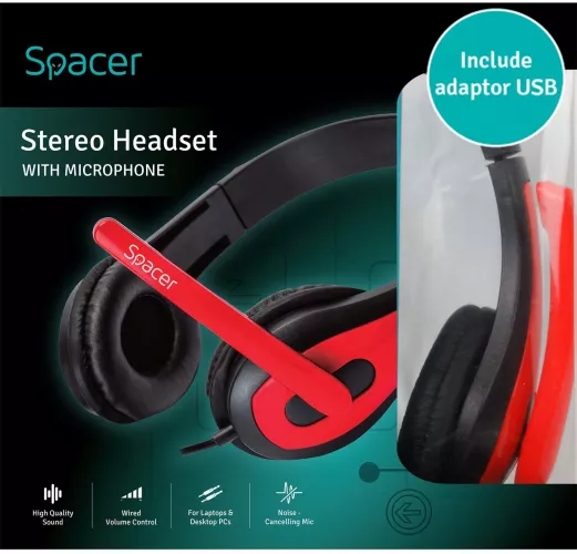 Căști Spacer - SPK-507-USB — imaginea 5
