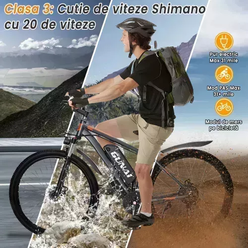 Vélo Électrique GUNAI GN29 – 29 Pouces – 48V 15AH – Autonomie 50-90KM – 21 Vitesses