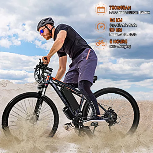 Vélo électrique Gn29 48V 750W moteur 50 Km/H vitesse maximale 15Ah batterie 90Km portée maximale
