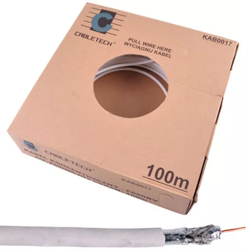 Cablu coaxial Cabletech tri-shield miez cupru 100 m — imaginea 3