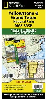 Yellowstone Grand Teton National Parks Map Pack Topographic Trail Maps