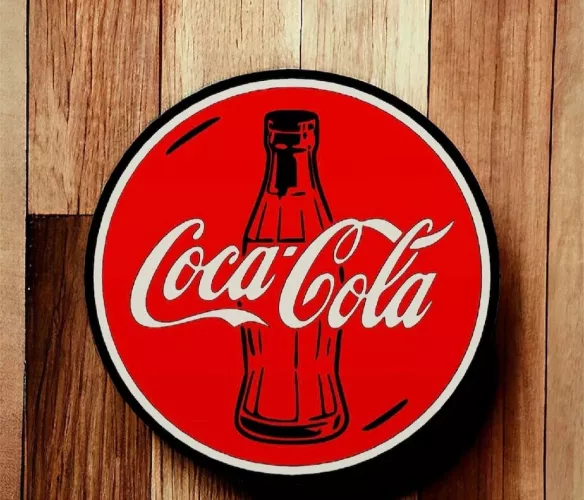 Caseta luminoasa LED in format 3D cu sigla Coca-Cola