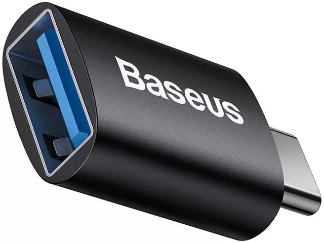 Adaptor conversie USB-A 3.1 la USB Type C, Baseus, până la 10Gbps, negru — imaginea 3