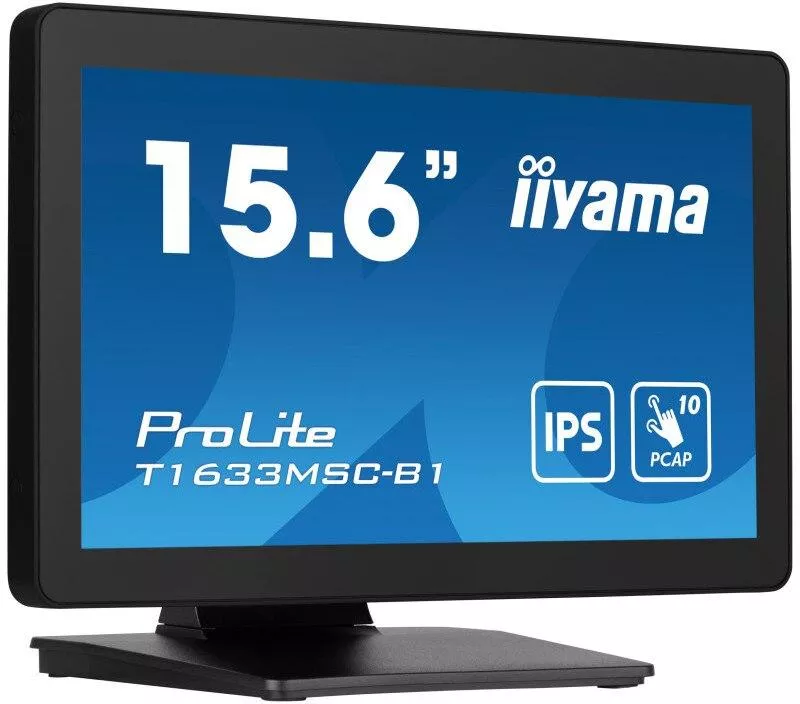 touchscreen Iiyama 15.6" IPS ProLite HDMI DisplayPort IP54 negru - imagine 1