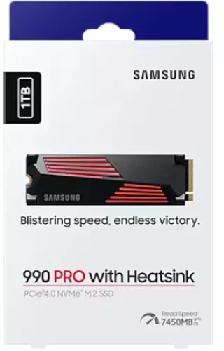 SSD 1TB Samsung M.2 NVMe 990 PRO HeatSink PCIe 4.0 x4 SSD 1TB Samsung M.2 NVMe 990 PRO HeatSink PCIe 4.0 x4