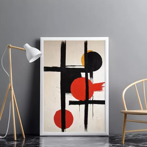 Tablou abstract model Modern Painting - 11 Alba 60 x 90 cm 1001867 - cel.ro