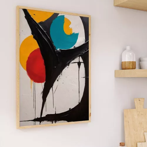 Tablou abstract model Modern Painting - 13 Alba 60 x 90 cm 1001891 - cel.ro