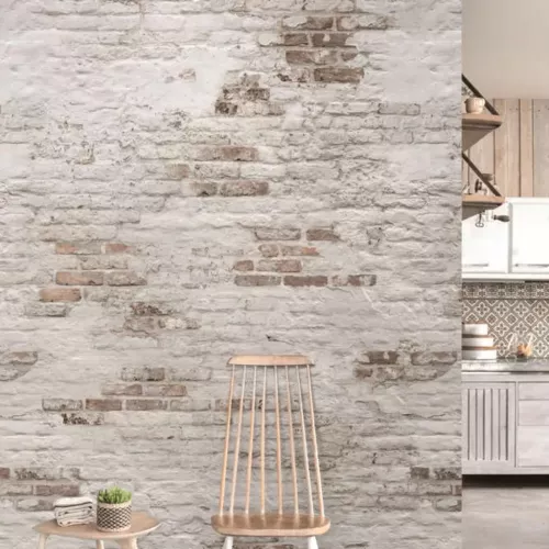DUTCH WALLCOVERINGS Foto tapet Old Brick Wall bej si maro