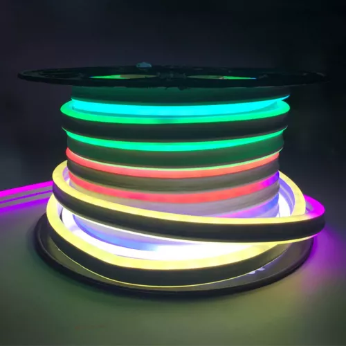 Multicolor Led Neon Furtun LED Neon Flex 220V 14W/m 100m Multicolor RGB NFLX220V100MRGB ...