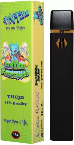 Graffzen THCJD Disposable Vape Pen GOLDEN PINEAPPLE 95 quality 1ml