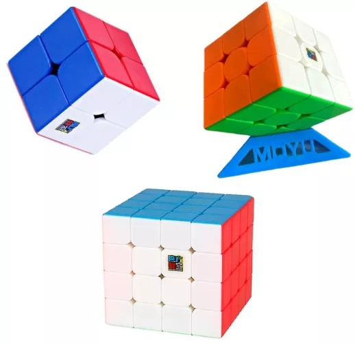 Cuburi Know Set 3 cuburi rubice Moyu Meilong 3M magnetic 2 x 2 x 2 3 x 3 x 3 4 x 4 ...