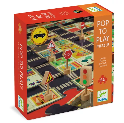 DJECO Steckpuzzle Savan & Co – Bunt, Für Kinder, Lernspielzeug