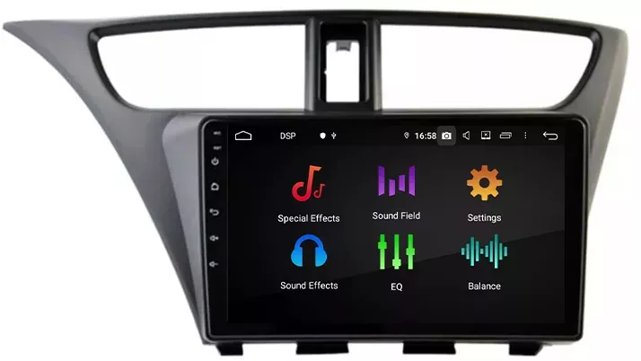 Cadre Panneau 2 Din Pour Honda Civic Hatchback 2012 - Support Radio Android/GPS, Plastique ABS, LHD