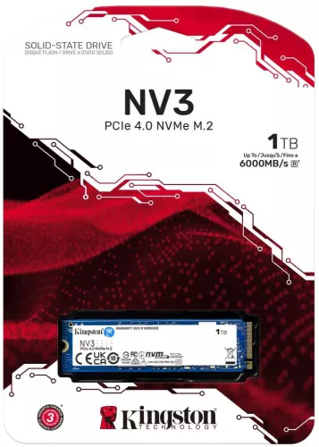 SSD 1TB Kingston M.2 NVMe NV3 PCIe 4.0 x4