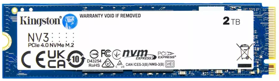 新品Kingston NV3 2TB SSD PCIe 4.0 NVMe M.2 SSD 2TB Kingston M.2 NVMe NV3 PCIe 4.0 x4