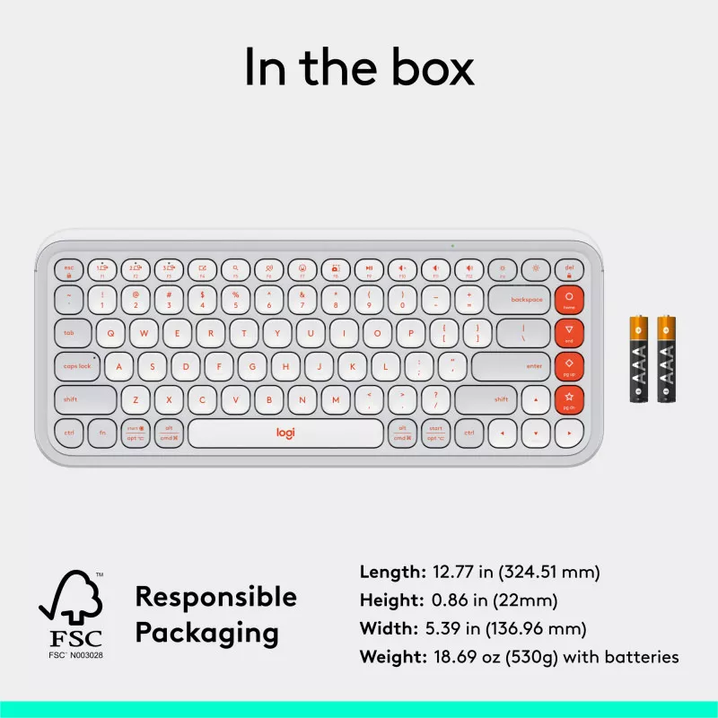 Tastatura Logitech Pop Icon Keys Bluetooth Off-White 920-013072