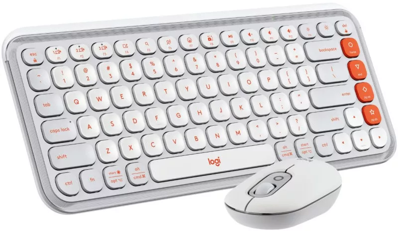 Kit periferice Logitech Pop Icon Combo Bluetooth Off-White