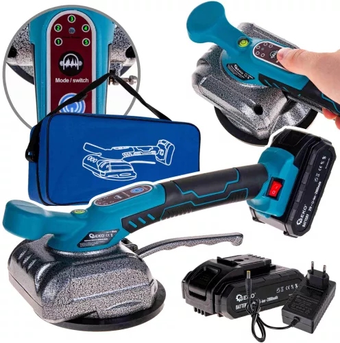 Ventuza vibranta pentru gresie cu acumulator 21 V Geko G80670