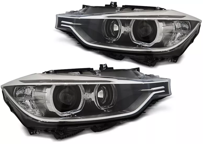 Faruri ANGEL EYES LED BMW Seria 3 F30/F31 11-15 Negru LPBMH1 ...