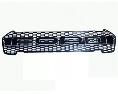 Grila radiator negru mat cu contur alb leduri portocalii Ford Ranger T8 ...