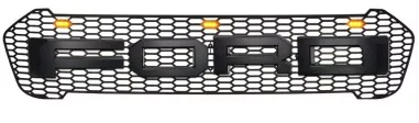Grila radiator negru mat cu LED portocaliu Ford Ranger T8 2019-2022 ...