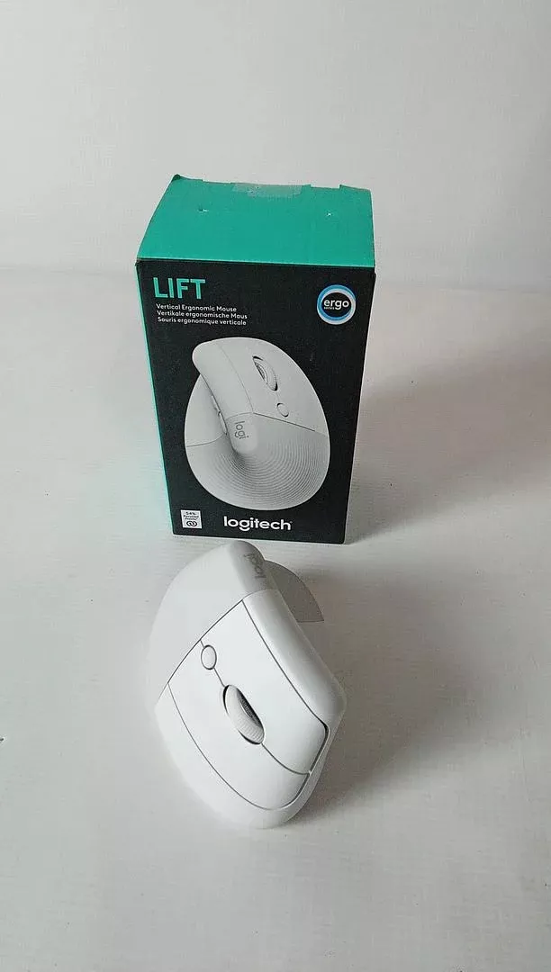 Mouse wireless vertical Logitech Lift silentios 4 butoane offwhite ...