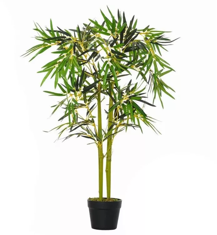 Planta artificiala bambus cu ghiveci verde 16x120 cm