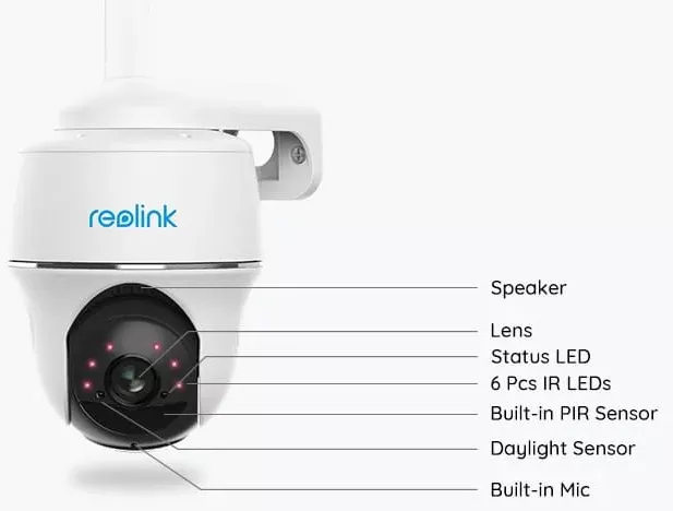 Camera de supraveghere Reolink Go PT Plus cu 4G - LTE baterie reincarcabila vizibilitate 360° detectare Persoana/Vehicul rezolutie 4