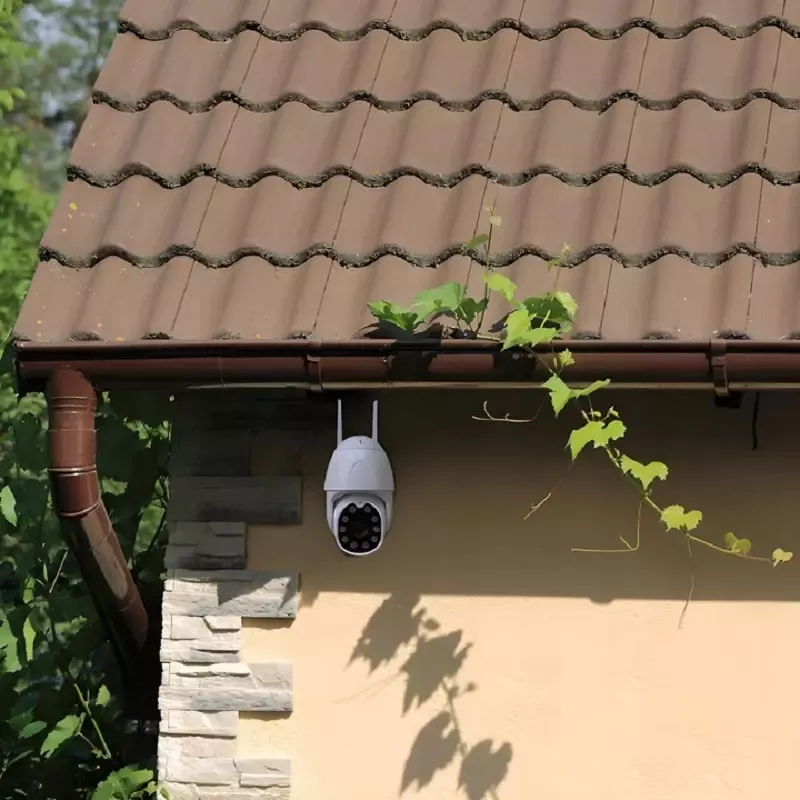 Camera supraveghere IP de exterior rotativa WiFi ZOOM 2MP 2MPx Gonga® Alb