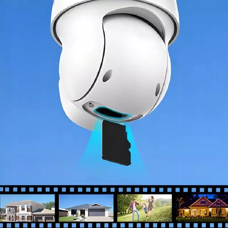 Camera supraveghere IP de exterior rotativa WiFi ZOOM 2MP 2MPx Gonga® Alb