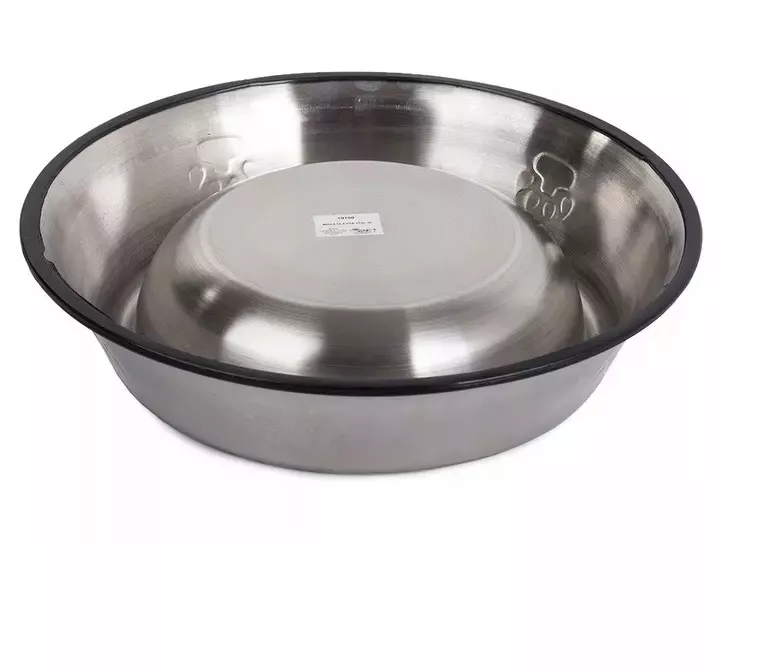 Castron din inox antiderapant pentru caini model labuta Gonga® Argintiu 0.5 L