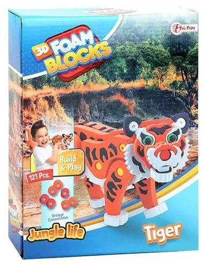 Puzzle 3D Spuma Tigru 121 piese Toi-Toys TT43546A