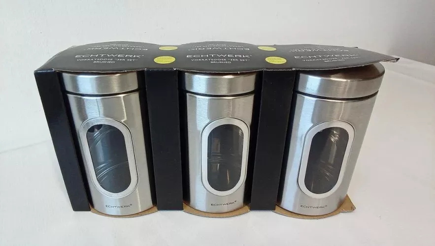 Set 3 Recipiente pentru depozitare alimente ECHTWERK 1.4 litri - SECOND