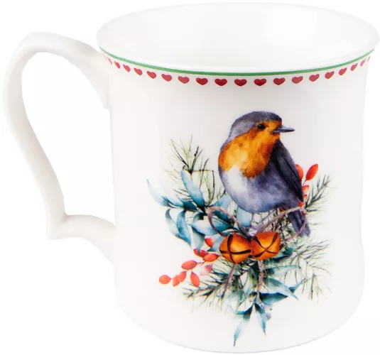 Set 6 cani portelan Bird 13x9x9 cm 414 ml