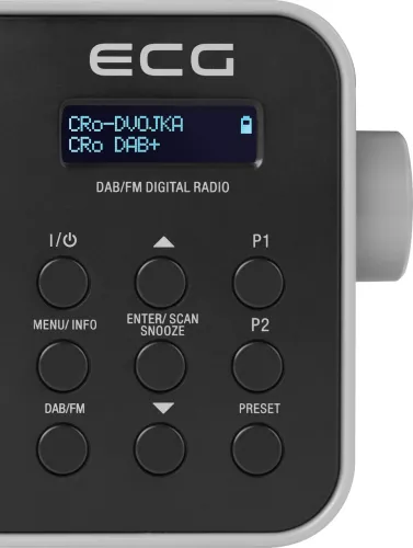 ECG RD 110 DAB /FM-radio, zwart, alarmkeuze: signaal/radio