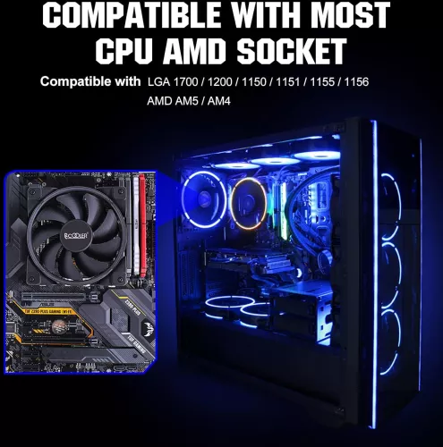 Cooler procesor PCCooler GI-46U 120 mm Blue