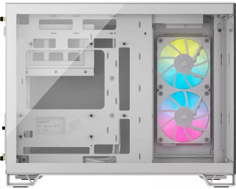 Carcasa Corsair iCUE LINK 2500X RGB Mini Tower tempered glass Alb