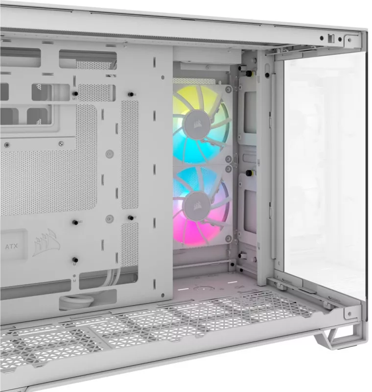 Carcasa Corsair iCUE LINK 2500X RGB Mini Tower tempered glass Alb