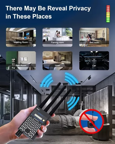 Detector de Aparate Spion Camere Microfoane Localizatoare GPS cu 3 ...