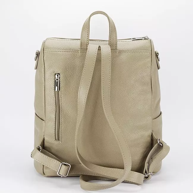 Core77 Rucsac Rucsac 2 in 1 bej din piele naturala 873 124