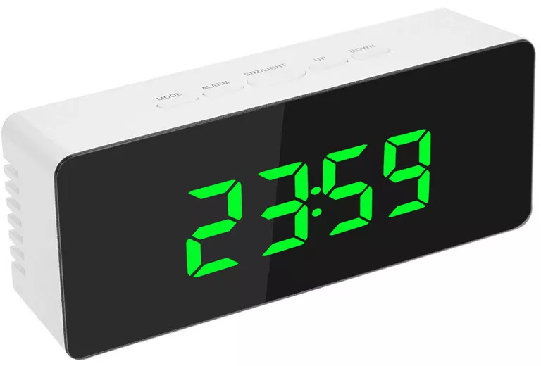 Ceas Digital Led Ceas Digital Led cu Oglinda MRG M1162 De Birou Termometru si Alarma ...