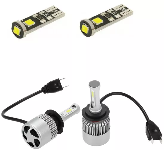 Bec led H7 Lunga / Scurta /simplu set 2 bucati Ventilator Cip Putere ...
