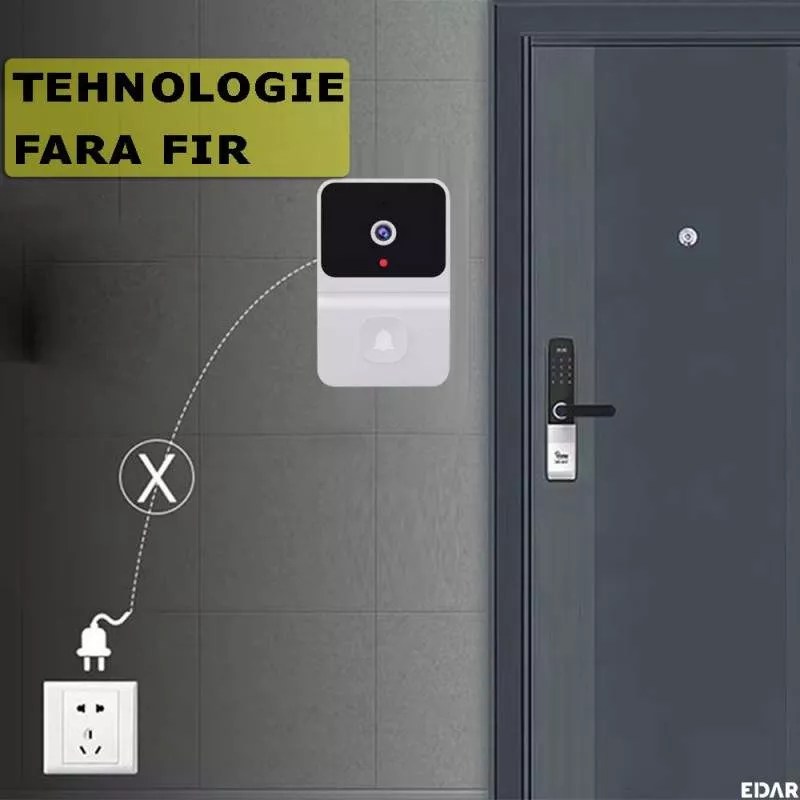 Fara Video Call Sonerie Video Fara Fir EDAR Reincarcabila Camera HD Wi-fi Acces Aplicatie