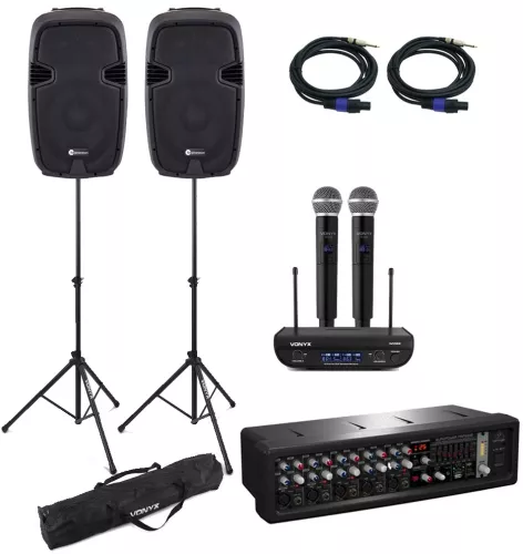 Sistem audio pentru prezentari Behringer PMP550M + Boxe + Microfoane