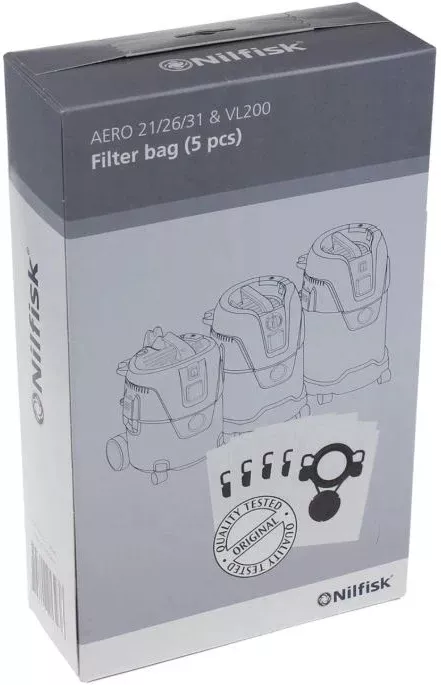 Lot De 20 Pièces D'origine Nilfisk VL200 - Pour Aspirateur Nilfisk - Référence 107406660 - Durable Et Robuste