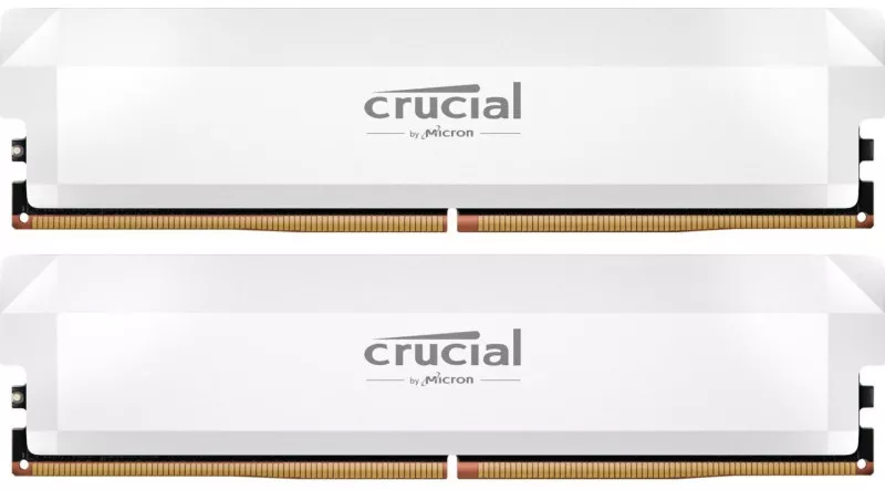 Kit RAM Crucial DDR5 32GB 6400MHz CL38 Pro OC White